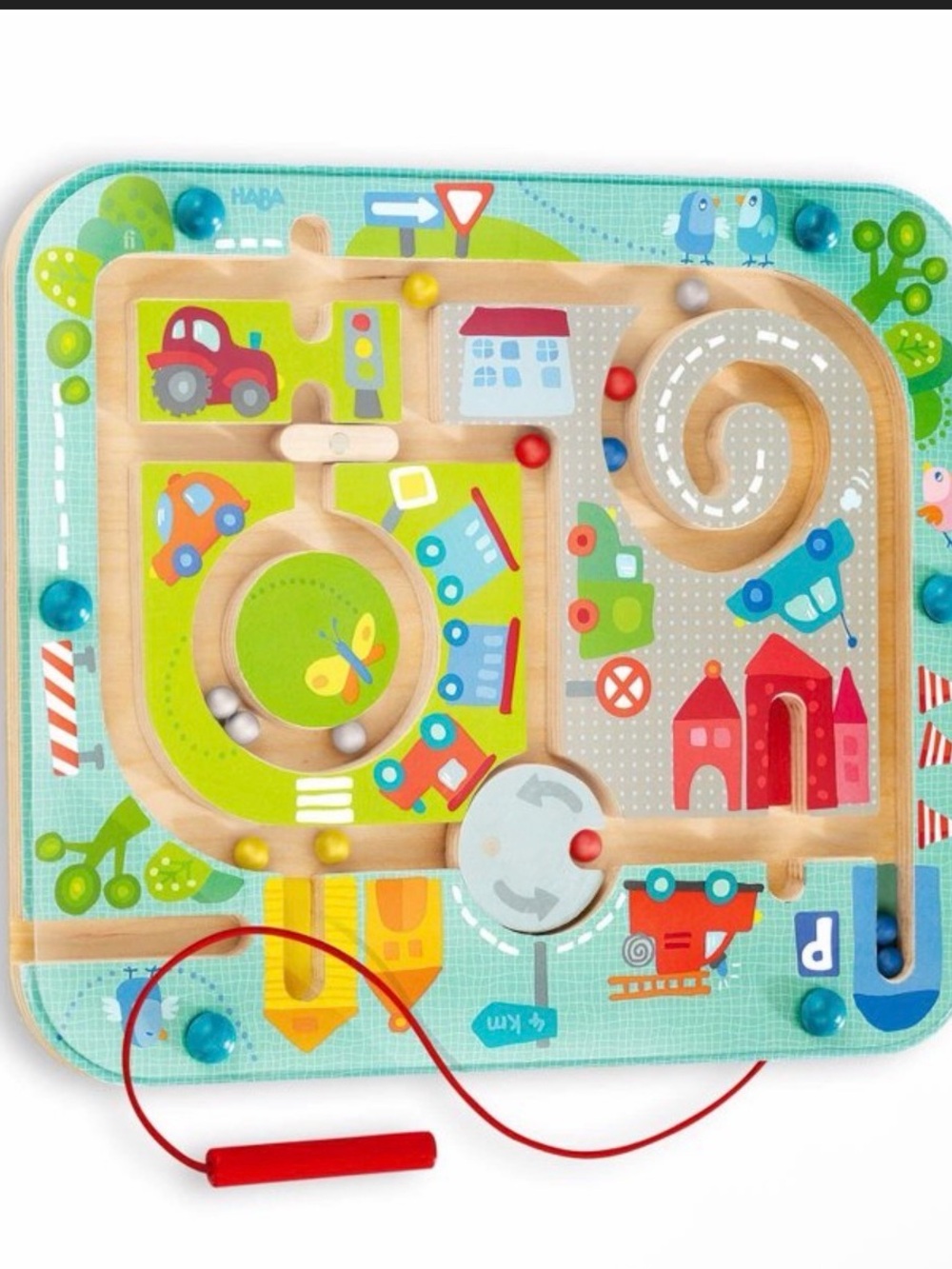 HABA Magnetic Maze Busy Board Toy - Blue/Green